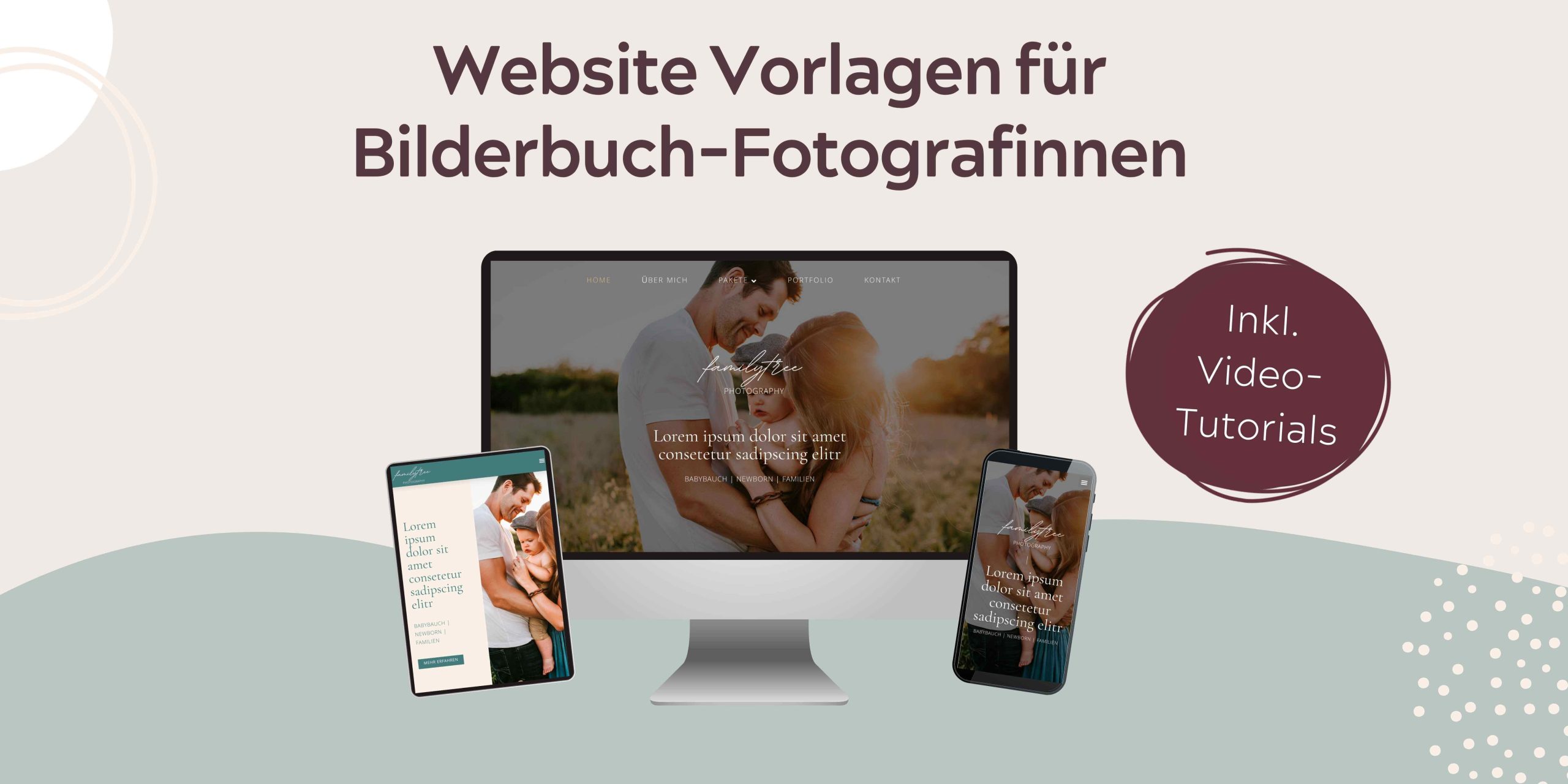 Website Vorlagen für Bilderbuch-Fotografinnen